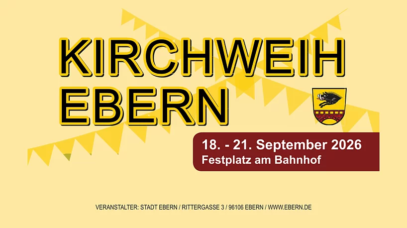 Kirchweih 2026 18. - 21. September 2026 Festplatz am Bahnhof